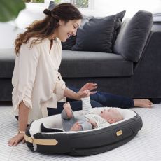 Кокон для сна с ограничителем Voksi Baby Nest Premium Solid Dark Grey